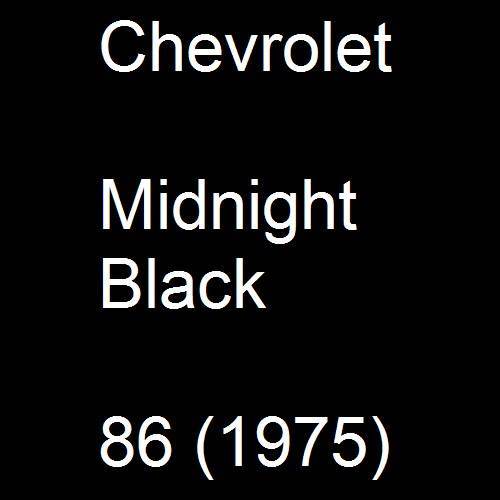 Chevrolet, Midnight Black, 86 (1975).